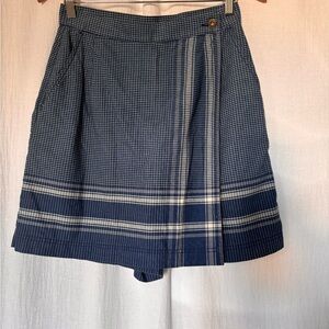 Vintage Liz Claiborne Blue Plaid A-line Skort